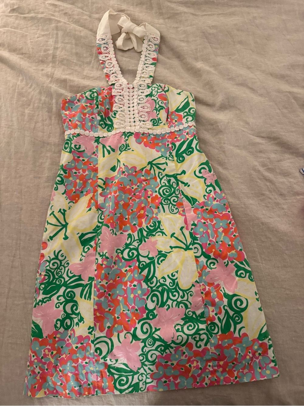 Vintage Lilly Pulitzer Floral Halter Dress